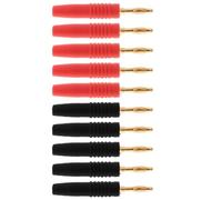 Cenifin 10 unids 2mm cable de alambre tipo solder macho plátano conector conector musical altavoz macho plátano conector conector