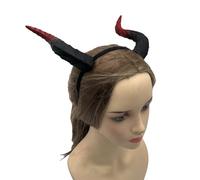 Cenifin Diadema de cuernos de diablo para Halloween, cosplay, disfraz ajustable, accesorio para el pelo, para mujer, hombre, niños, adultos, orejas de diablo, diadema