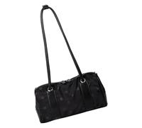 Cenifin Forma de almohada moderna Bolso de hombro Textura de punto contemporáneo Bolsillos de acceso rápido Cómodo Bolsa de axila Nylon Bolso del antebrazo para las mujeres, Negro