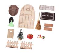 Cenifin Juego de gnomos de puerta de hadas de mesa para Dollhouses Miniature Christmas Scene Resin Craft Decors Dollhouses Miniature Door Gnomes Set