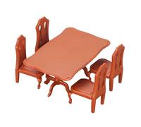 Cenifin Kids Pretend Play Furniture Set Dining Table and Chair Miniature Figure for Doll House Scene Landscape and Storytelling Miniature Doll House Furniture Set