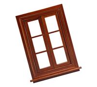 Cenifin Realistic 1/12 Doll House Accessories Wooden Window Frame Model Figure with Functional Hinges for Miniature Scene Setting Doll House Accessories