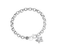 Cenifin Star for Women Silver Tono Alloy Link Chain Jewelry Wrist Accessory for Daily Looks and Parties Star
