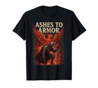 Cenizas A Armadura Phoenix Knight Renacimiento a través del Fuego Medieval Camiseta