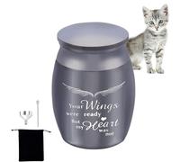 Cenizas pequeñas de metal para urna para animales domésticos, pequeñas urnas recuerdo para cenizas humanas - urnas para cremación para cenizas cenicero conmemorativo de acero inoxidable para cenizas