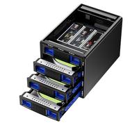 CENMATE Carcasa Disco Duro híbrida 2*3,5 HDD (RAID) +1*PM+3*M.2 NVMe para 2,5/3,5 SATA HDD/SSD, M Key/B+M Key 2230/42/60/80/110 M.2 SSD con Cable USB A/C 3.2, Carcasa Disco Duro 3,5 con Capacidad 90TB