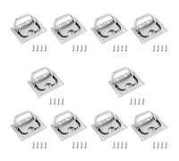 CENMEN 10 manijas sólidas de acero inoxidable para escotilla de barco, manijas de escotilla de cubierta de barco, tiradores de anillo empotrados