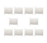 CENMEN 10 mechas de vela, mecha plana, mecha redonda, mechas de lámpara, bobina de 61 m, para la fabricación de velas