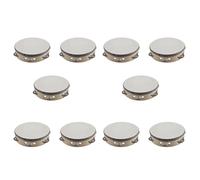 CENMEN 10X Regalo de PercusióN Redonda de Tambor de Pandereta Musical de 7 Pulgadas para Fiesta de KTV