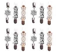 CENMEN 12 Piezas Suéter Mantón Pinzas Vestidos Cárdigan Cuello Broche Pinza Vintage Camisas Pinzas para Mujeres Niñas