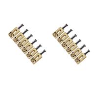 CENMEN 12 sillines de metal para puente de guitarra eléctrica, bola de bola, cuerda de trémolo, para piezas de repuesto de guitarra eléctrica, color dorado