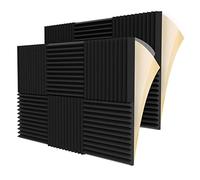 CENMEN 12 unidades Placa de espuma acústica autoadhesiva, placa de espuma acústica, placa de aislamiento acústico, reducción de dispositivos, para estudio, casa o oficina