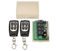 CENMEN 12V 4CH Canal 433Mhz Interruptor de Control Remoto InaláMbrico Circuito Integrado con 2 Transmisores DIY Reemplazar Kits de Herramientas de Piezas