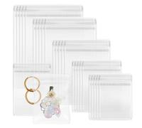 CENMEN 150 bolsas de plástico transparente de PVC para joyas, anillos, aretes, bolsas de almacenamiento antideslustre