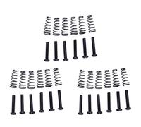 CENMEN 18 Piezas Puente Tremolo de Guitarra Electrica Montaje de Selleta de Cuerda Tornillos y Resortes Conicos de Ajuste Negro
