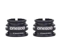 CENMEN 2 abrazaderas ajustables de doble capa para tija de sillín de bicicleta, aleación de aluminio, clip para tija de sillín de bicicleta de carretera, color negro, 27,2-31,8 mm