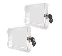 CENMEN 2 cajas de bloqueo de termostato universales con protector de caja de bloqueo con llave para termostato en la pared del hogar