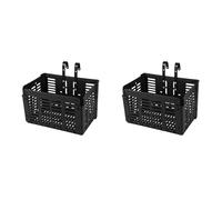 CENMEN 2 cestas traseras plegables para bicicleta, color negro, 31,5 x 22,5 x 20,5 cm (abiertas), cestas universales para bicicleta, almacenamiento de bicicletas