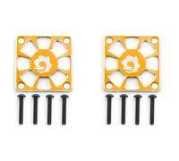 CENMEN 2 cubiertas de ventilador de refrigeración de aleación de aluminio de 30 x 30 mm para motor RC ESC cubierta de protección de ventilador regulador eléctrico, color amarillo