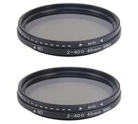 CENMEN 2 filtros ND2-400 de densidad neutra variable ND ajustables de 49 mm para lente de cámara