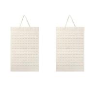 CENMEN 2 organizadores de joyas colgantes, soporte plegable para pendientes, capacidad para hasta 300 pares para mujeres, color beige