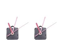 CENMEN 2 Paquete Piezas de Reparación DIY de Manos de Reloj de Pared de Repuesto Mecanismo de Movimiento del Péndulo Motor de Reloj de Cuarzo con Manos y Kit de Accesorios (Negro & Rojo)