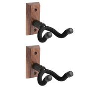 CENMEN 2 piezas soporte de pared para guitarra, perchas para guitarra soportes para guitarras acústicas y eléctricas bajo Banjo negro fácil instalación