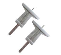 CENMEN 2 reglas de medición de patrón de neumáticos de coche, mini regla de inspección de acero inoxidable, herramientas de calibrador de vernier