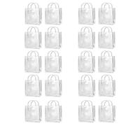 CENMEN 20 bolsas de regalo transparentes con asas, impermeables, de PVC, para joyas, caramelos, perfumes, bodas