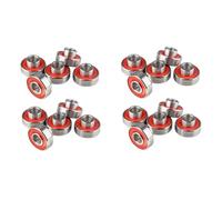 CENMEN 20 StüCke 608 - Longboard con rodamiento integrado para monopatín, 8 x 22 x 12,6 mm, color rojo