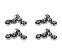 CENMEN 20 unidades 608 - Rodamiento integrado para monopatín, rodamientos en línea, 8 x 22 x 12,6 mm, color negro