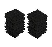 CENMEN 24 paneles de pared de espuma insonorizada absorción acústica pirámide estudio tratamiento