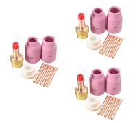 CENMEN 27 piezas de antorcha de soldadura TIG, lente de gas larga grande y taza de alúmina para WP17 WP18 WP26 TIG Collet cuerpos kit accesorios