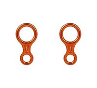 CENMEN 2X 35KN Cifra 8 Descensor de Escalada Equipo de Descenso de AleacióN de Aluminio para Escalar Dispositivo para Asegurar y Descender en RáPel, Naranja
