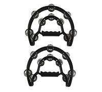 CENMEN 2X Compacta Pandereta de Musica de Media Luna Doble Pandereta de Percusion Tambor Duradero