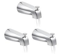 CENMEN 3 boquillas para bañera de baño, montaje frontal de pared de 5 1/4 pulgadas con desviador de ducha de 1/2 pulgadas IPS interior de rosca