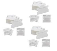 CENMEN 300 tarjetas de exhibición de pulseras para colgar joyas, pulseras, collares, tarjetas con bolsas, color blanco