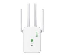 CENMEN 300M Repetidor WiFi 2.4G Enrutador InaláMbrico Amplificador de SeñAl Extensor 4 Antena Enrutador Amplificador de SeñAl para el Hogar (Enchufe de la UE)