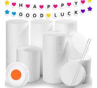 CENMEN 36 círculos de espuma para manualidades con hilo de pescar y aguja, discos redondos de espuma de poliestireno de 7,6 cm para manualidades de amistad