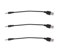 CENMEN 3X 3.5mm Clavija Jack de Audio AUX A USB 2.0 Macho Cable del Cargador Cable Adaptador para MP3 del Coche