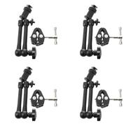 CENMEN 4 brazos mágicos articulados de fricción de 11 pulgadas + pinza de pinza de cangrejo para DSLR