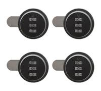 CENMEN 4 cerraduras de aleación con combinación de código de leva, sin llave, buzón de correo, armario, RV, 3 esferas, color negro