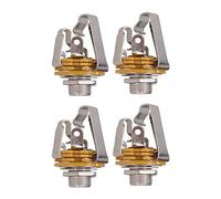 CENMEN 4 piezas 1/4 6,35 mm estéreo entrada hembra enchufe enchufe para guitarra eléctrica bajo guitarra pickup salida hembra piezas de guitarra