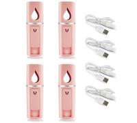 CENMEN 4X Atomizador Nano PortáTil Mini Vaporizador Extensiones de PestañAs AtomizacióN con Espejo Rosa