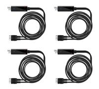 CENMEN 4X Convertidor de Cable Midi USB Interfaz USB A Cable Midi de Entrada y Salida Funciona para PC Laptop Teclado de Piano en Estudio de MúSica de 6,5 Pies