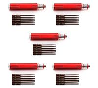 CENMEN 5 destornilladores hexagonales 6 en 1 H1.5 2.0 2.5 3.0 mm, kit de herramientas de destornillador hexagonal ranurado, 2