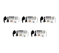 CENMEN 5 x 4/4 piezas de violín de cordal tacos Mentonniere conjunto de puente de arce