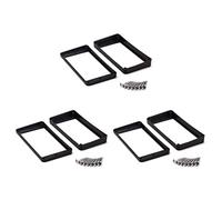CENMEN 6 Uds Anillos de Montaje de de Pastillas Humbucker Curvas Negras para Guitarra Eléctrica