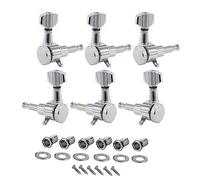 CENMEN 6 unids botones de cuerda de guitarra eléctrica Back String Lock 1:18 con función de bloqueo de cuerda de plata