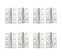 CENMEN 8 bisagras de acero inoxidable para puerta de armario de 4,4 x 3,1 cm